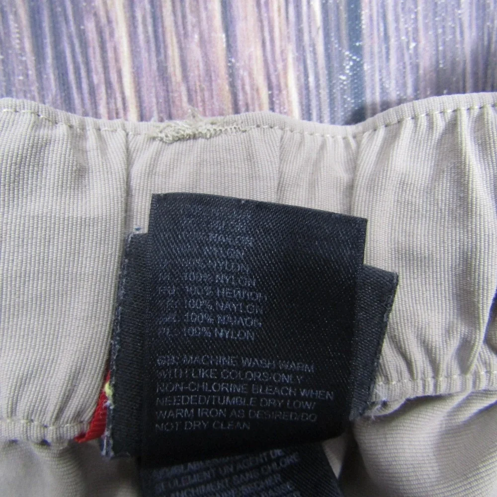 The‎ North Face Shorts Mens Large Beige Hiking Nylon Belted Cargo Lightweight